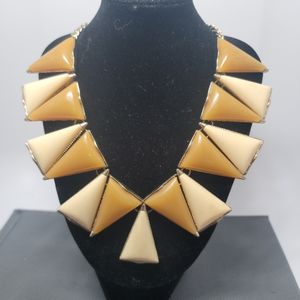 VINTAGE  Heavy Enamel and Metal Necklace